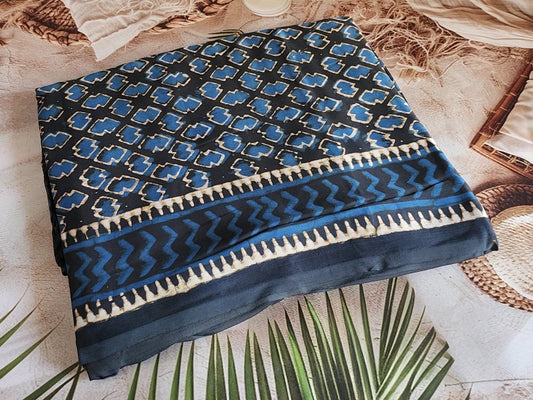 Crystal Modal Silk Saree - Black