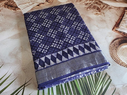 Linen - Navy Blue
