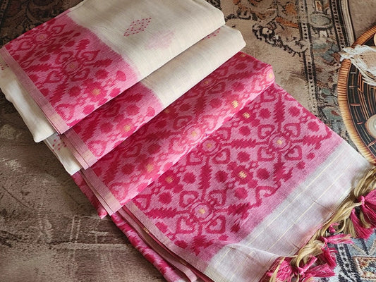 Peace vegan silk saree - Magenta