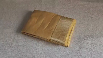 Assam fancy silk saree - Yellow