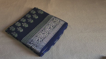 Russian Silk - Blue with Rich Pallu & Border