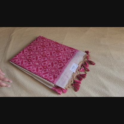 Peace vegan silk saree - Magenta