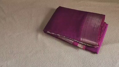 Assam fancy silk saree - Purple