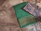 Assam fancy silk saree - Green